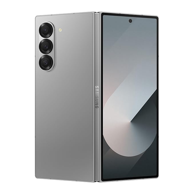 Samsung Galaxy Z Fold6 5G Smartphone with Galaxy AI (Silver Shadow, 12GB RAM, 256GB Storage), 50MP High-Resolution Camera, Snapdragon 8 Gen 3, Google Gemini