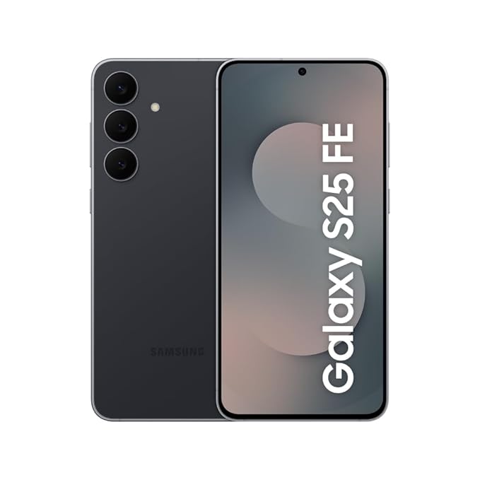 Samsung Galaxy S25 FE 5G Smartphone with Galaxy AI (JetBlack, 8GB RAM, 512GB Storage), 12MP Front Camera, ProVisual Engine, Long Battery Life