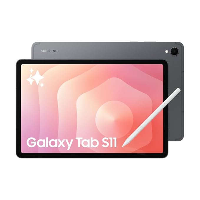 Samsung Galaxy Tab S11 with AI, S Pen in-Box, 27.8 cm (11 inch) Dynamic AMOLED 2X Display, 12 GB RAM, 128 GB Storage, Wi-Fi + 5G Tablet, Gray