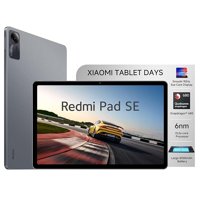 Redmi Pad SE| All Day Battery | Qualcomm Snapdragon 680| 90Hz Refresh Rate| 8GB, 128GB Tablet