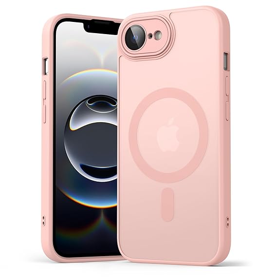 Tobfit Magnetic Case for iPhone 16e 6.1-Inch Compatible with MagSafe, Translucent Matte Back Slim